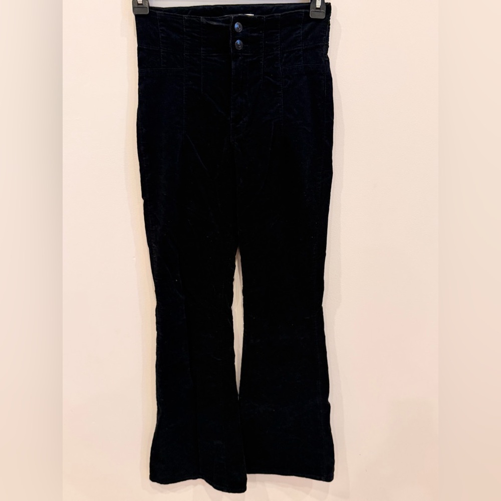 Free People We The Free Corduroy Pants Women’s Size‎ 28 Black Straight Leg